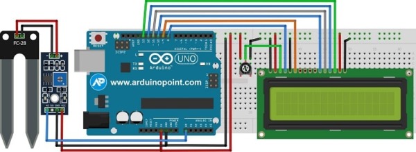 Sensor de humedad del suelo Arduino con proyecto LCD