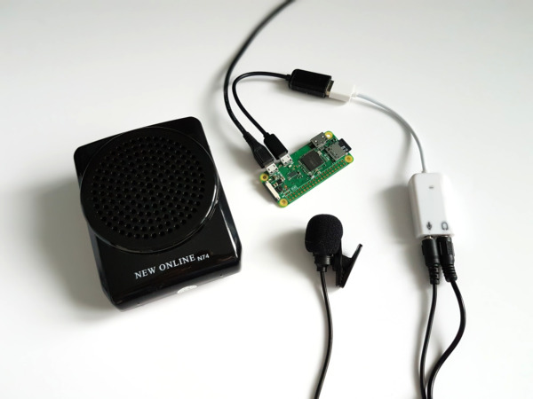 Cambiador de voz amplificado usando una Raspberry Pi Zero