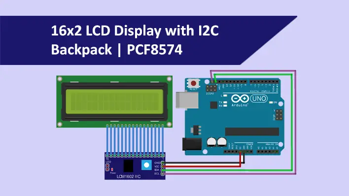Pantalla LCD 16×2 con I2C |  Biblioteca PCF8574